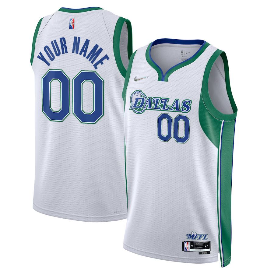 Men Dallas Mavericks Nike White City Edition Swingman Custom NBA Jersey